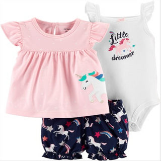 Carter's Baby Girl's 3 pc Little Dreamer Layette Set -Pink Size 6