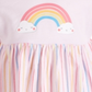First Impressions Baby Girl's Rainbow Striped Cotton Dress Pink- Size 6-9