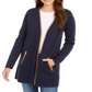 Charter Club Women's Milano Cotton Open Front Cardigan Blue Size 2XL