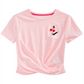 Epic Threads Big Girl's Cherry Twist Front T-Shirt Pink Size Large