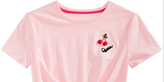 Epic Threads Big Girl's Cherry Twist Front T-Shirt Pink  Size M