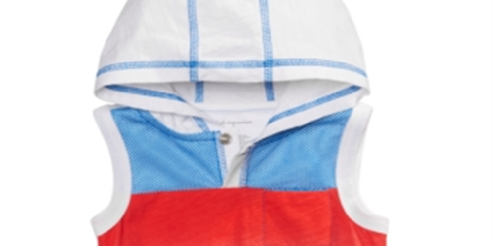 First Impressions Baby Boy's Hooded Cotton Tank Top White Size 24 M