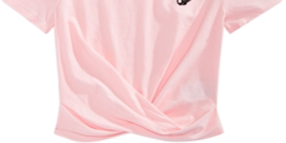 Epic Threads Big Girl's Cherry Twist Front T-Shirt Pink Size Small