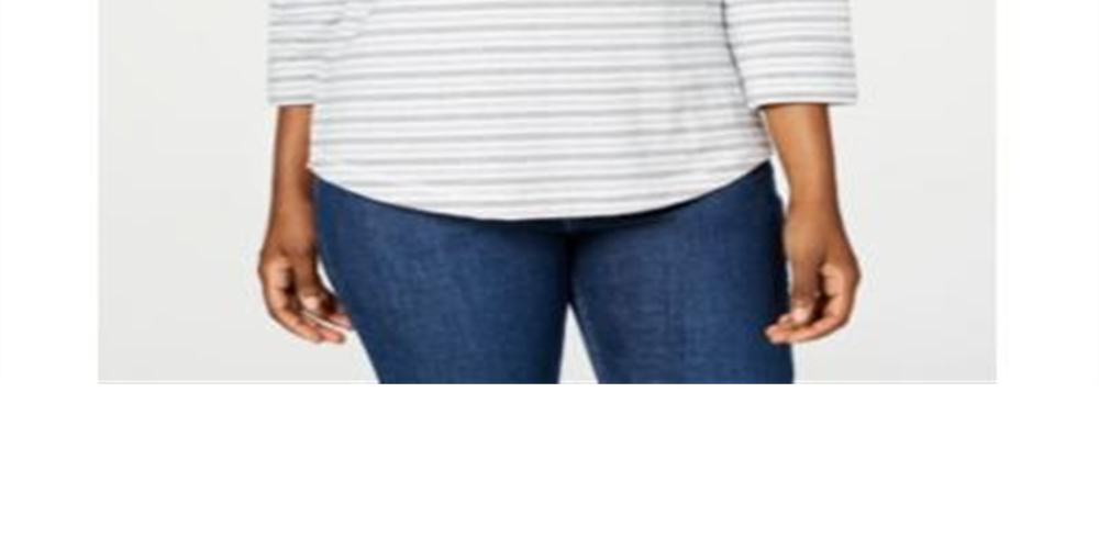 Karen Scott Women's Sport Zoe Sweatshirt Gray Size Large