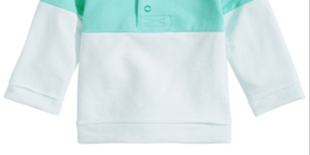 First Impressions Baby Boy's Colorblocked Mock Neck Pullover Blue Size 24 MOS