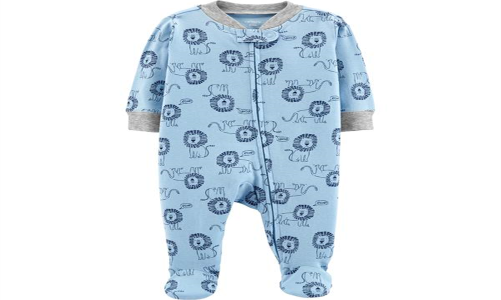 Carter's Baby Boys' Cotton Zip-Up Sleep N Play  Lion Roar Blue Size Newborn