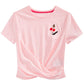 Epic Threads Big Girl's Cherry Twist Front T-Shirt Pink Size XL