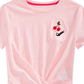 Epic Threads Big Girl's Cherry Twist Front T-Shirt Pink Size XL