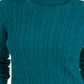 Charter Club Women's Cable Turtleneck Sweater Green Size Medium
