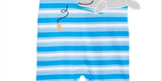 First Impressions Baby Boy's Striped Whale Cotton Romper Blue Size 0-3 MOS