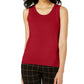 Charter Club Women's Sleeveless Crew Neck Sweater Red Size X-Small