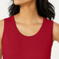 Charter Club Women's Sleeveless Crew Neck Sweater Red Size X-Small