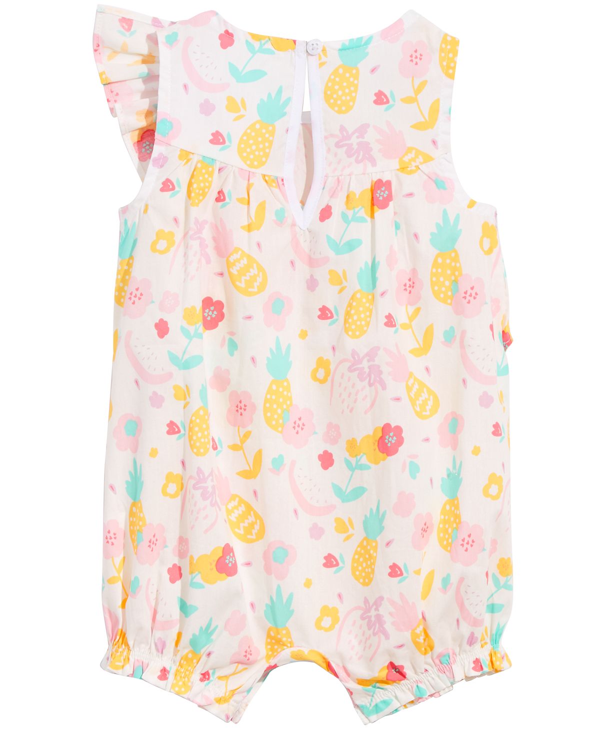 First Impressions Baby Girl's Tropical Fruit Print Cotton Romper White Size 3-6MOS