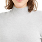 Bar III Women's Ribbed Cropped Mock Sweater Gray Size Small