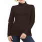 Karen Scott Women's Cotton Turtleneck Top Brown Size -Petite XL