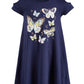 Epic Threads Toddler Girl's Butterfly Cold Shoulder Dress Blue Size 2T