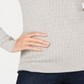 Karen Scott Women's Cotton Cable Knit Henley Sweater Gray Size -Petite S
