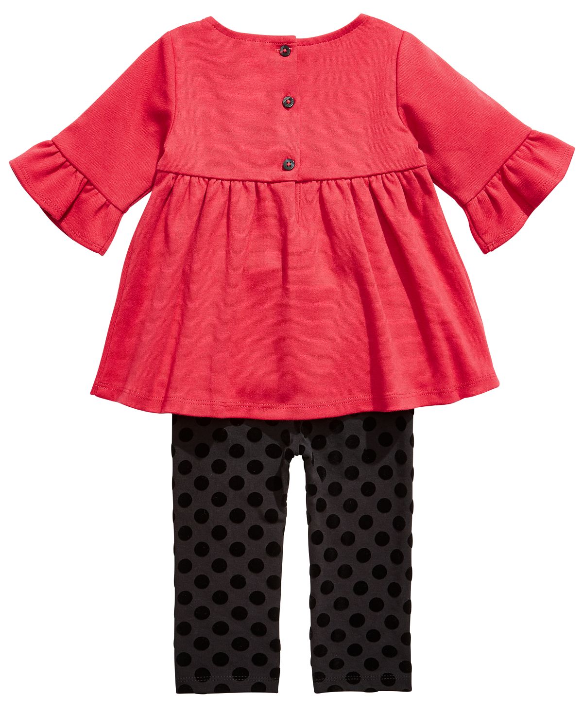 First Impressions Baby Girl's 2 Pc Ponte Knit Tunic & Printed Leggings Set Red Size 24 Months