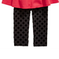 First Impressions Baby Girl's 2 Pc Ponte Knit Tunic & Printed Leggings Set Red Size 24 Months