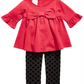 First Impressions Baby Girl's 2 Pc Ponte Knit Tunic & Printed Leggings Set Red Size 24 Months