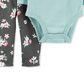Carter's Girl's 'Little Sister' Ruffle Bodysuit & Floral Leggings Teal Size 12 Months