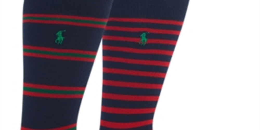 Polo Ralph Lauren Men's 2-Pk Striped Socks Blue Size One Size