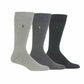 Polo Ralph Lauren Men's 3 Pk Performance Dress Socks Gray Size One Size