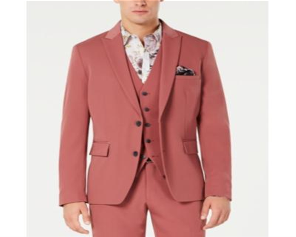 INC International Concepts Men's Slim Fit Dusty Blazer Red Size Medium