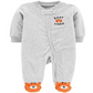Carter's Baby Boy's Easy Tiger Striped Footed Coverall Gray Size Newborn