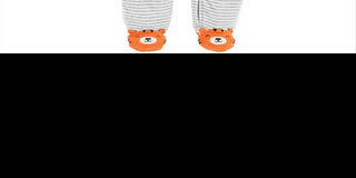 Carter's Baby Boy's Easy Tiger Striped Footed Coverall Gray Size Newborn
