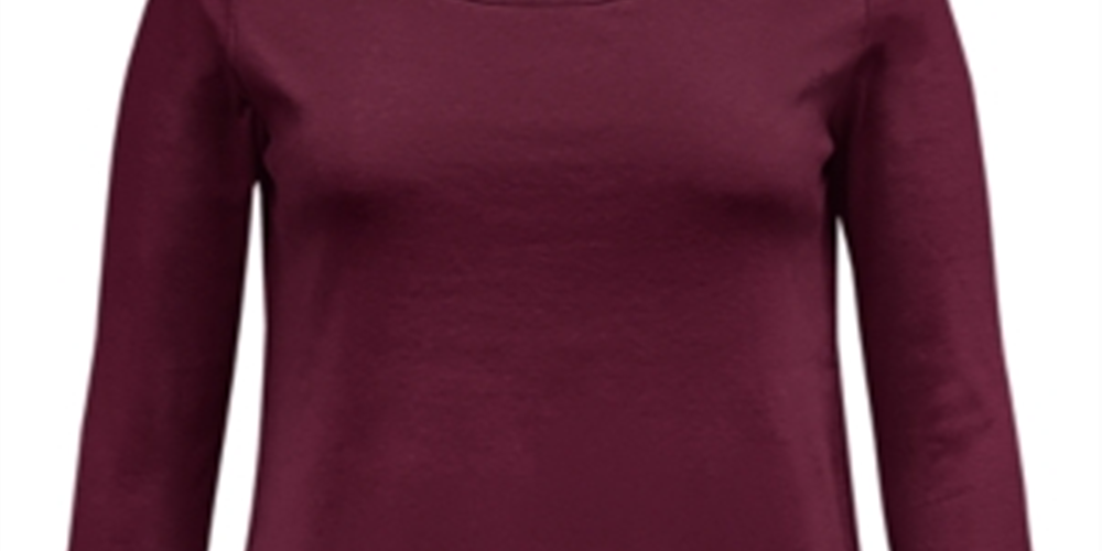 Karen Scott Women's Cotton Lace Hem Top Red Size Medium