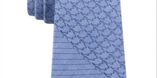 Calvin Klein Men's Slim Digital Houndstooth Tie Blue Size Regular