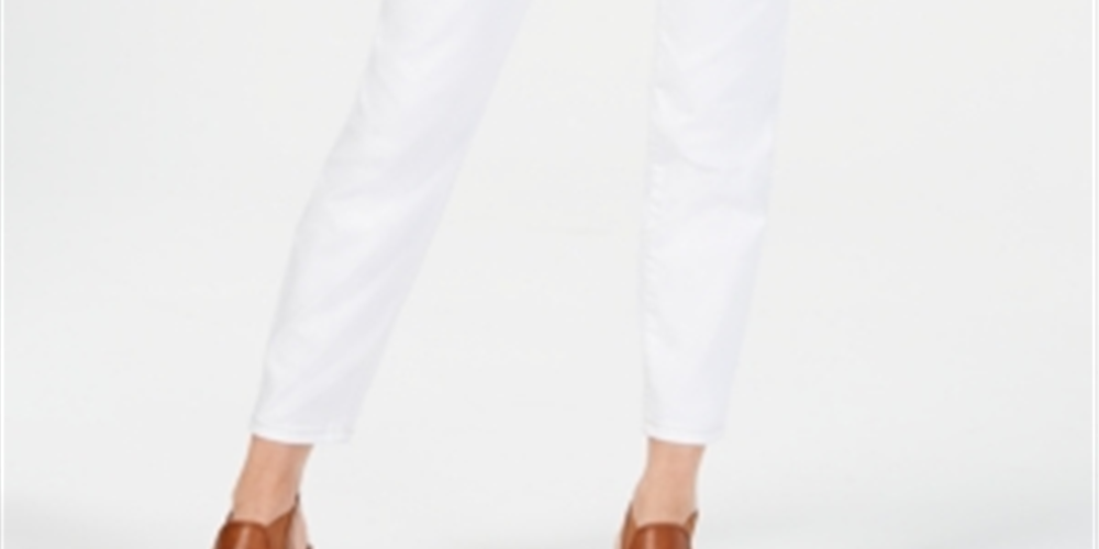 Style & Co Women's Power Sculpt Curvy Fit Skinny Jeans White Size 6