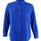 Charter Club Women's Button Front Shirt Blue Size Large
