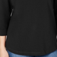 Karen Scott Women's Sport Cotton Studded 3/4 Sleeve Sweatshirt Black Size X-Small
