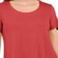 JM Collection Women's Scoop Neck Top Red Size Small