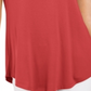 JM Collection Women's Scoop Neck Top Red Size Small