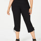 JM Collection Women's Capri Pants Black Size Petite Small