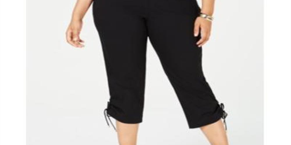 JM Collection Women's Capri Pants Black Size Petite Small