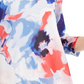 Alfani Women's Sheer Color Block 3/4 Sleeve Jewel Neck Top Blue Size X-Large