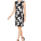 Natori Women's Sleeveless Above the Knee Sheath Party Dress Black Size 4