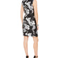 Natori Women's Sleeveless Above the Knee Sheath Party Dress Black Size 4