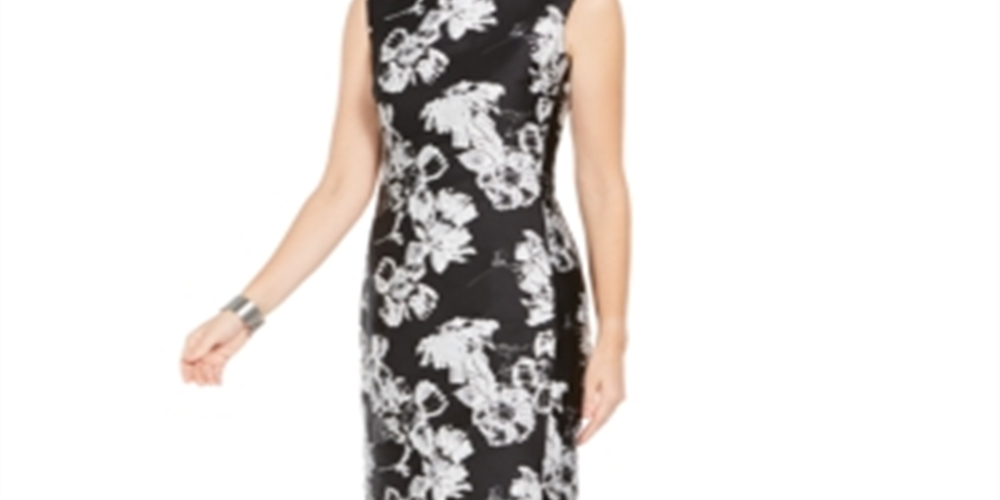 Natori Women's Sleeveless Above the Knee Sheath Party Dress Black Size 4