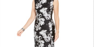 Natori Women's Sleeveless Above the Knee Sheath Party Dress Black Size 4