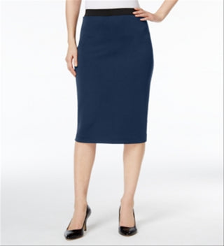 Alfani Women's Below Knee Pencil Skirt Blue Size XS