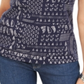 Karen Scott Women's Sailboat Print Top Blue Size Small