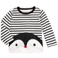 First Impressions Baby Boy's Striped Penguin Print Cotton T-Shirt White Size 18MOS