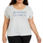 Ideology Women's Graphic Magic T-Shirt Gray Size 1X