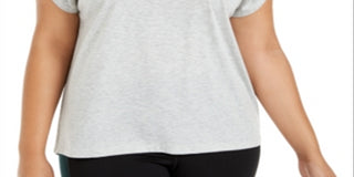 Ideology Women's Graphic Magic T-Shirt Gray Size 1X