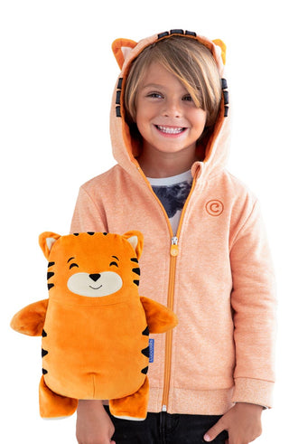 Cubcoats Toddler Tomo 2-in-1 Stuffed Animal Hoodie Orange Size 2T